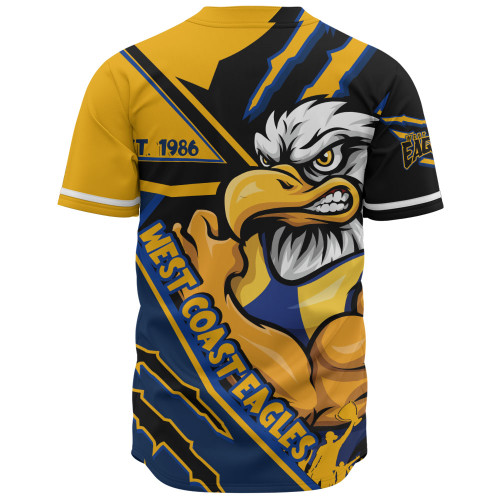 West Coast Eagles Baseball Shirt Battlefield Glory Gear