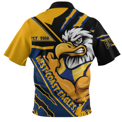 West Coast Eagles Zip Polo Shirt Battlefield Glory Gear