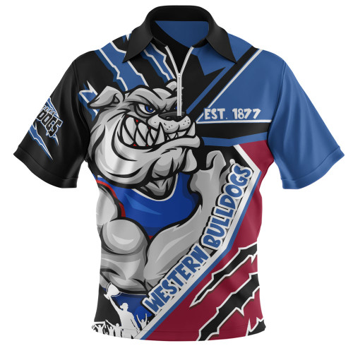 Western Bulldogs Zip Polo Shirt Battlefield Glory Gear