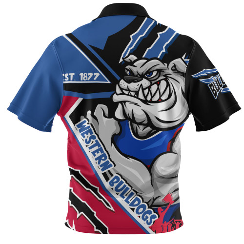 Western Bulldogs Zip Polo Shirt Battlefield Glory Gear Western Bulldogs Zip Polo Shirt Battlefield Glory Gear