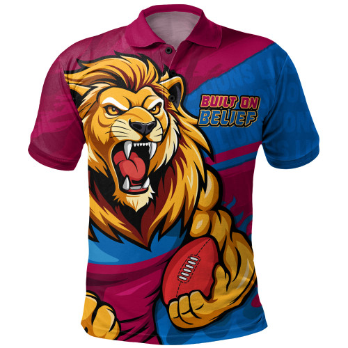 Brisbane Lions Polo Shirt Defend The Pride Brisbane Lions Polo Shirt Defend The Pride