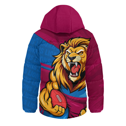 Brisbane Lions Hooded Padded Jacket Defend The Pride