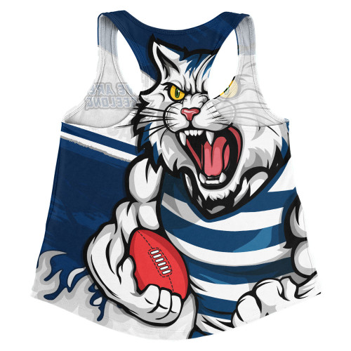 Geelong Cats Women Racerback Singlet Defend The Pride Geelong Cats Women Racerback Singlet Defend The Pride
