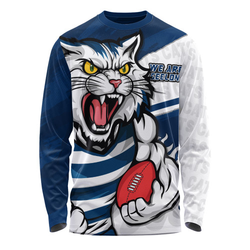Geelong Cats Long Sleeve T-shirt Defend The Pride