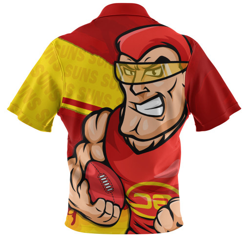 Gold Coast SUNS Zip Polo Shirt Defend The Pride