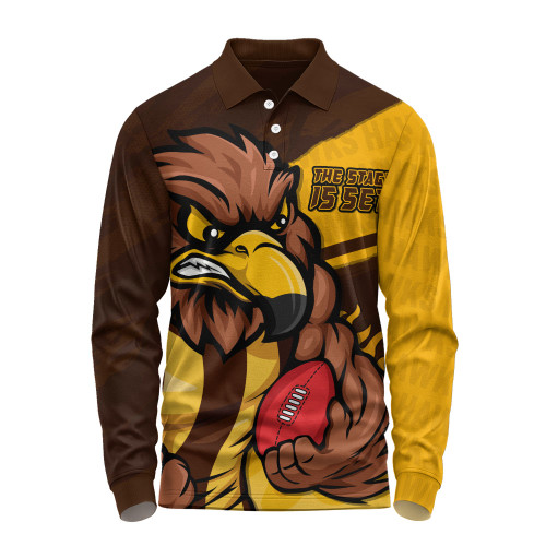 Hawthorn Long Sleeve Polo Shirt Defend The Pride