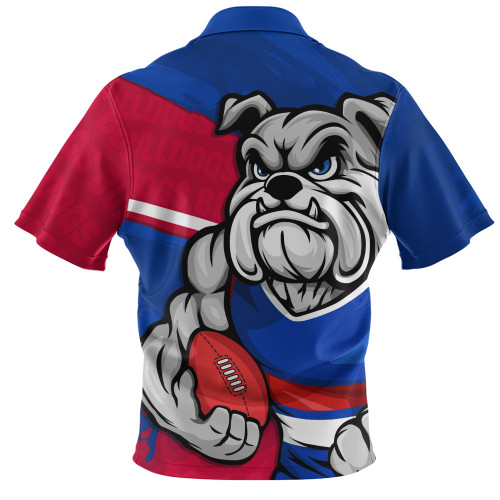 Western Bulldogs Zip Polo Shirt Defend The Pride