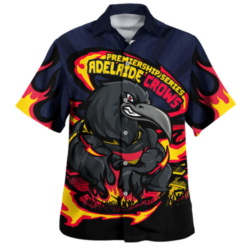 Adelaide Crows Hawaiian Shirt Premiership Series Flame Edition