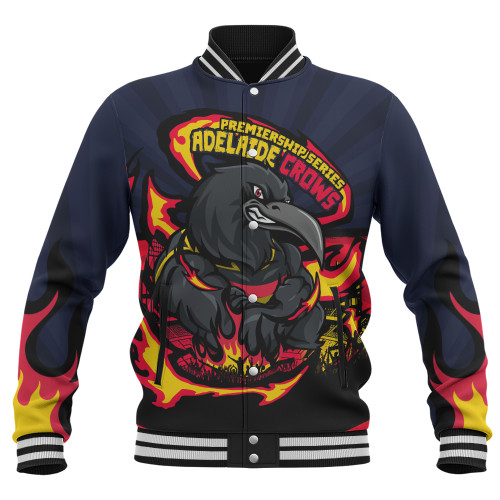 Adelaide Crows Baseball Jacket Premiership Series Flame Edition Adelaide Crows Baseball Jacket Premiership Series Flame Edition