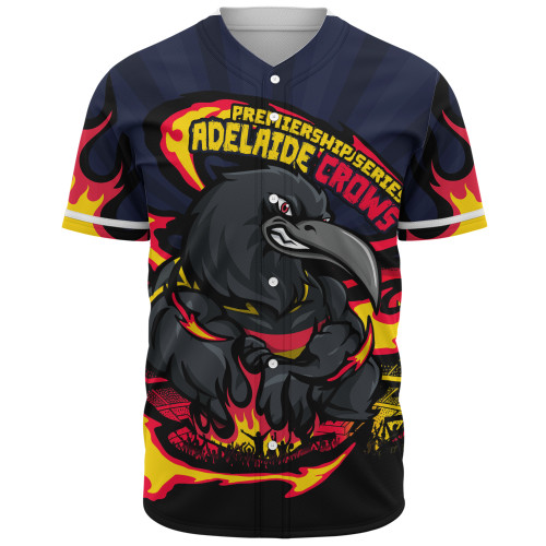 Adelaide Crows Baseball Shirt Premiership Series Flame Edition