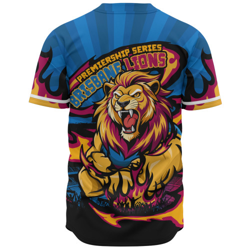 Brisbane Lions Baseball Shirt Premiership Series Flame Edition