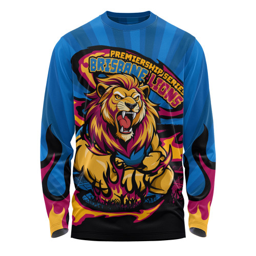 Brisbane Lions Long Sleeve T-shirt Premiership Series Flame Edition Brisbane Lions Long Sleeve T-shirt Premiership Series Flame Edition