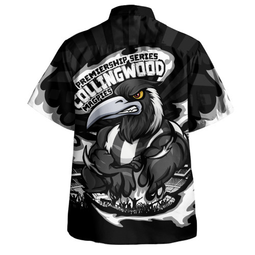 Collingwood Hawaiian Shirt Premiership Series Flame Edition