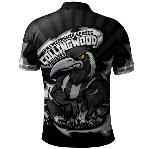 Collingwood Polo Shirt Premiership Series Flame Edition
