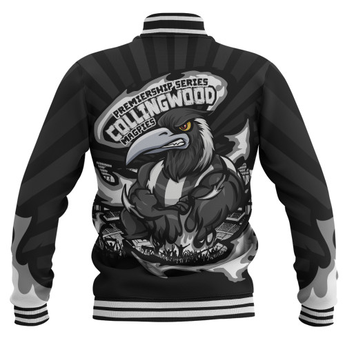 Collingwood Baseball Jacket Premiership Series Flame Edition Collingwood Baseball Jacket Premiership Series Flame Edition