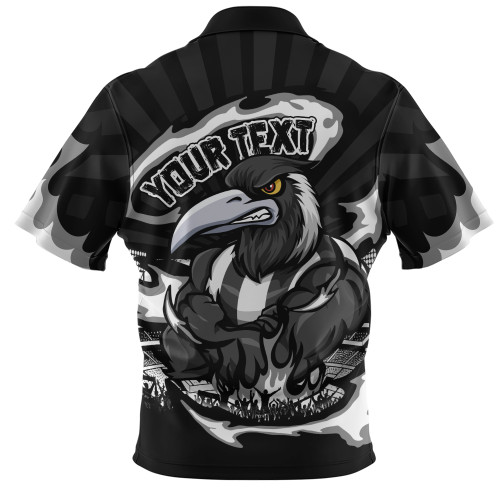 Collingwood Zip Polo Shirt Premiership Series Flame Edition Collingwood Zip Polo Shirt Premiership Series Flame Edition