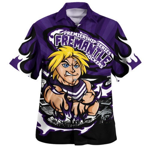 Fremantle Hawaiian Shirt Premiership Series Flame Edition Fremantle Hawaiian Shirt Premiership Series Flame Edition