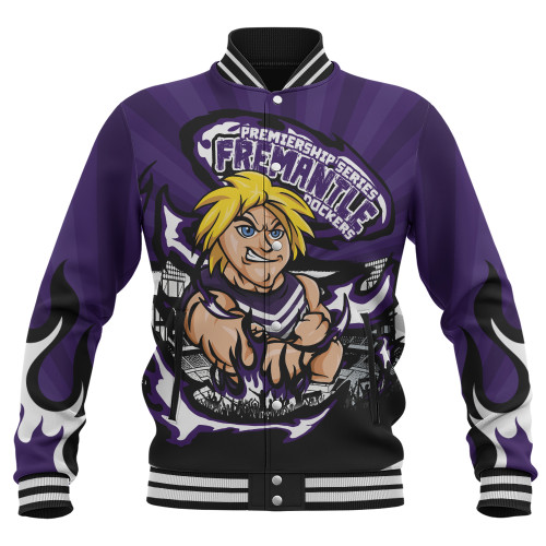 Fremantle Baseball Jacket Premiership Series Flame Edition Fremantle Baseball Jacket Premiership Series Flame Edition