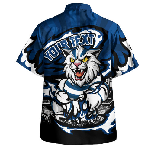 Geelong Cats Hawaiian Shirt Premiership Series Flame Edition