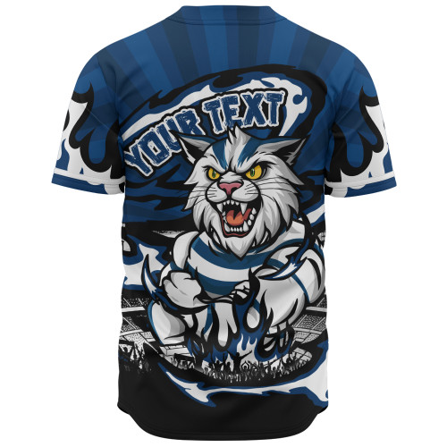 Geelong Cats Baseball Shirt Premiership Series Flame Edition