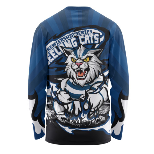 Geelong Cats Long Sleeve T-shirt Premiership Series Flame Edition Geelong Cats Long Sleeve T-shirt Premiership Series Flame Edition