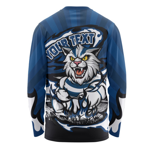 Geelong Cats Long Sleeve T-shirt Premiership Series Flame Edition Geelong Cats Long Sleeve T-shirt Premiership Series Flame Edition