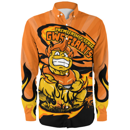 GWS GIANTS Long Sleeve Shirt Premiership Series Flame Edition