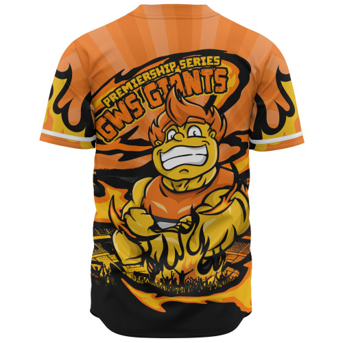 GWS GIANTS Baseball Shirt Premiership Series Flame Edition