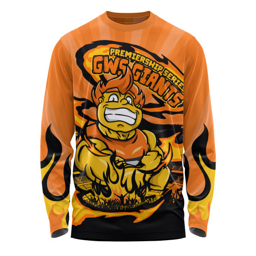 GWS GIANTS Long Sleeve T-shirt Premiership Series Flame Edition