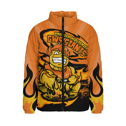 GWS GIANTS Padded Jacket Premiership Series Flame Edition