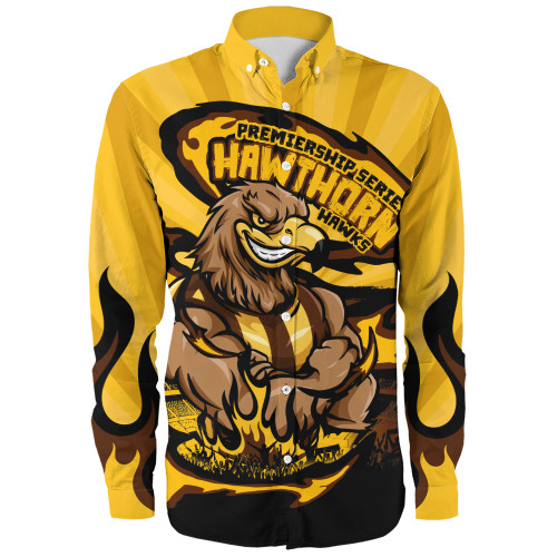 Hawthorn Long Sleeve Shirt Premiership Series Flame Edition