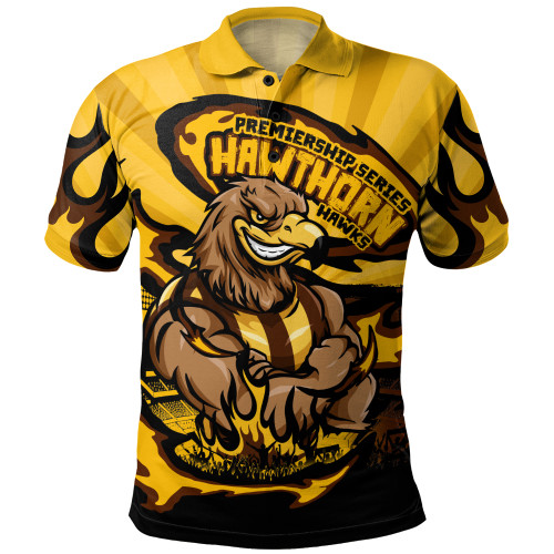 Hawthorn Polo Shirt Premiership Series Flame Edition