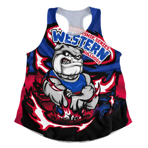 Western Bulldogs Women Racerback Singlet Premiership Series Flame Edition