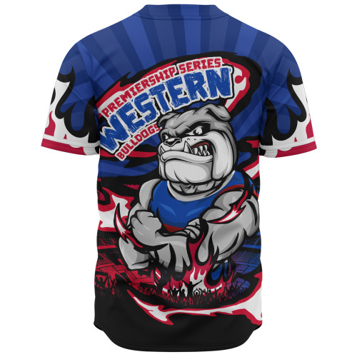 Western Bulldogs Baseball Shirt Premiership Series Flame Edition