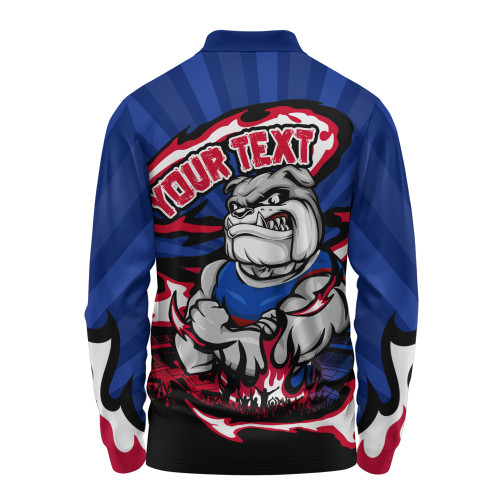 Western Bulldogs Long Sleeve Polo Shirt Premiership Series Flame Edition