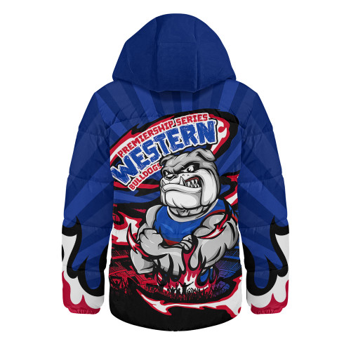 Western Bulldogs Hooded Padded Jacket Premiership Series Flame Edition Western Bulldogs Hooded Padded Jacket Premiership Series Flame Edition