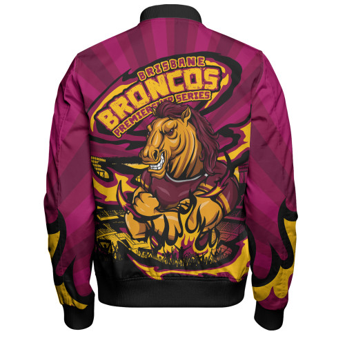 Brisbane Broncos Bomber Jacket Premiership Series Sports Gear