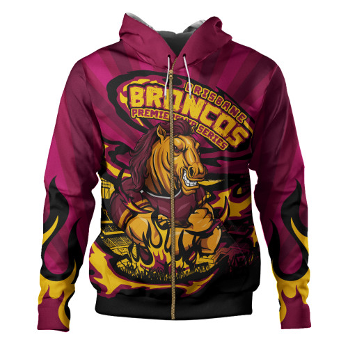 Brisbane Broncos Hoodie Premiership Series Sports Gear