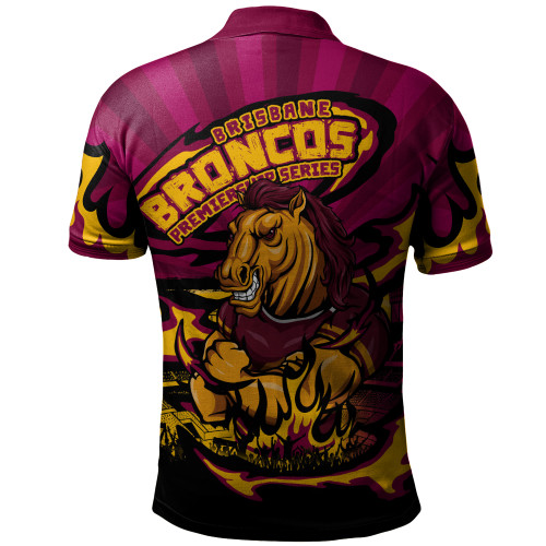 Brisbane Broncos Polo Shirt Premiership Series Sports Gear Brisbane Broncos Polo Shirt Premiership Series Sports Gear