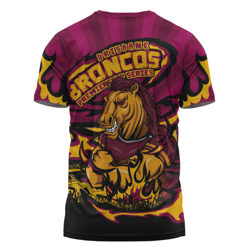 Brisbane Broncos T-Shirt Premiership Series Sports Gear Brisbane Broncos T-Shirt Premiership Series Sports Gear