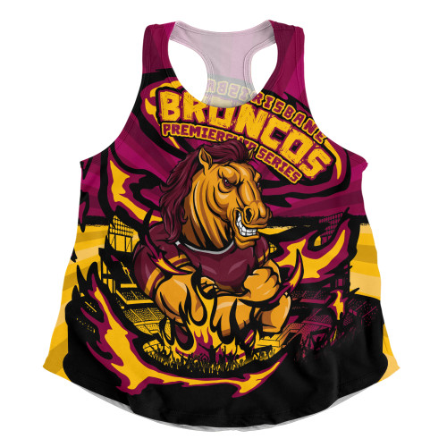 Brisbane Broncos Women Racerback Singlet Premiership Series Sports Gear Brisbane Broncos Women Racerback Singlet Premiership Series Sports Gear