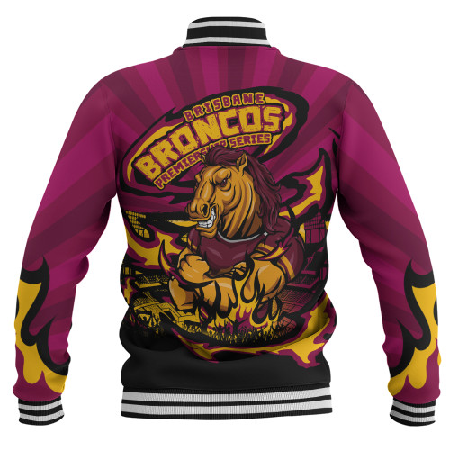Brisbane Broncos Baseball Jacket Premiership Series Sports Gear