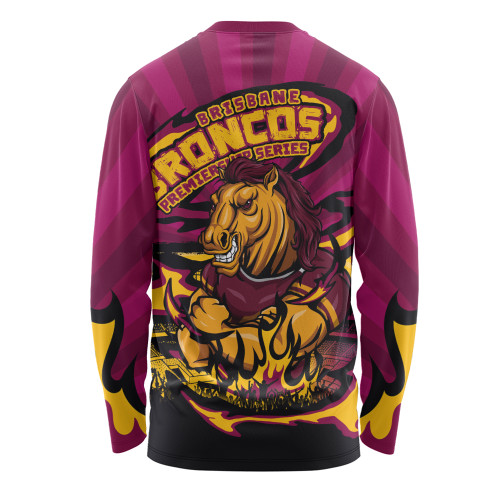 Brisbane Broncos Long Sleeve T-shirt Premiership Series Sports Gear