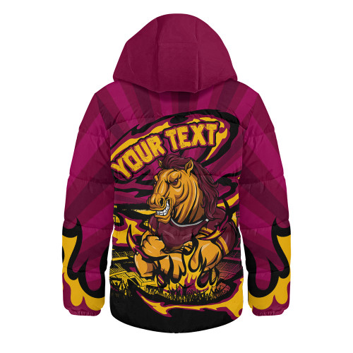 Brisbane Broncos Hooded Padded Jacket Premiership Series Sports Gear