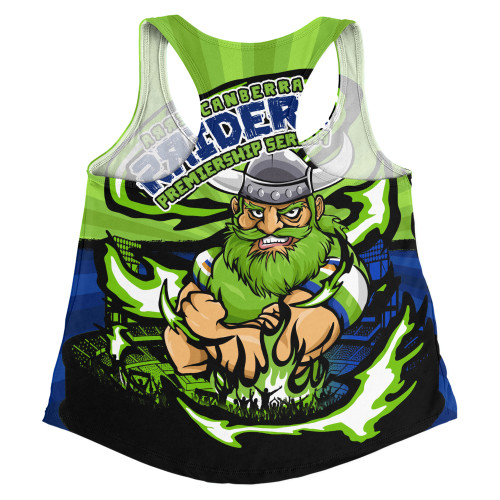 Canberra Raiders Women Racerback Singlet Premiership Series Sports Gear