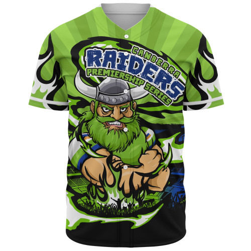 Canberra Raiders Baseball Shirt Premiership Series Sports Gear