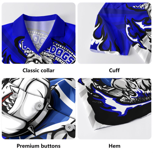 Canterbury-Bankstown Bulldogs Hawaiian Shirt Premiership Series Sports Gear Canterbury-Bankstown Bulldogs Hawaiian Shirt Premiership Series Sports Gear