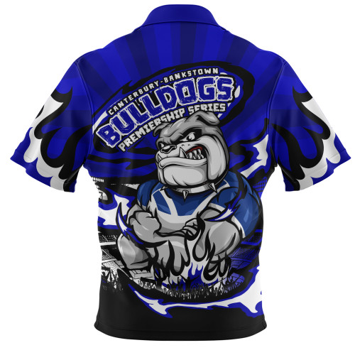 Canterbury-Bankstown Bulldogs Zip Polo Shirt Premiership Series Sports Gear