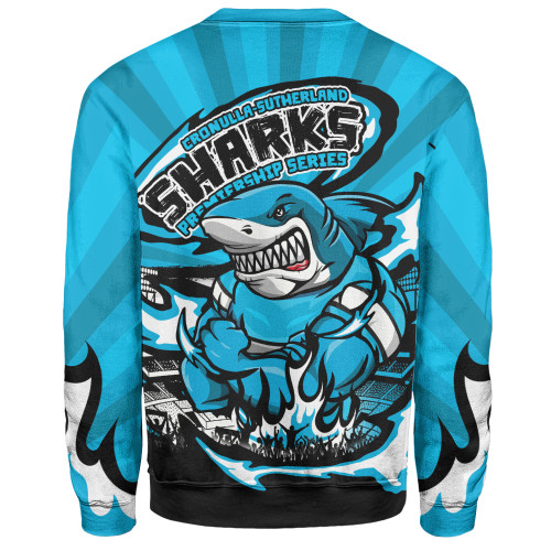 Cronulla-Sutherland Sharks Sweatshirt Premiership Series Sports Gear Cronulla-Sutherland Sharks Sweatshirt Premiership Series Sports Gear