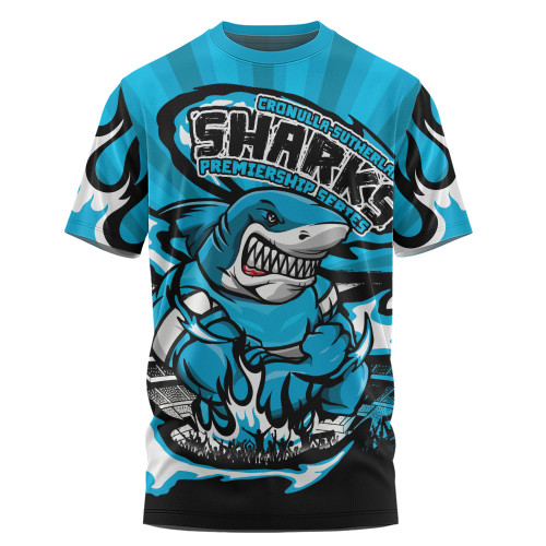 Cronulla-Sutherland Sharks T-Shirt Premiership Series Sports Gear Cronulla-Sutherland Sharks T-Shirt Premiership Series Sports Gear